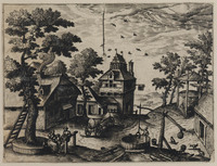 TvB G 0553
<br/>
Waterput (uit een serie van 16 "landschappen")
<br/>
<em>Cock, Hieronymus (1510 - 1570)</em>